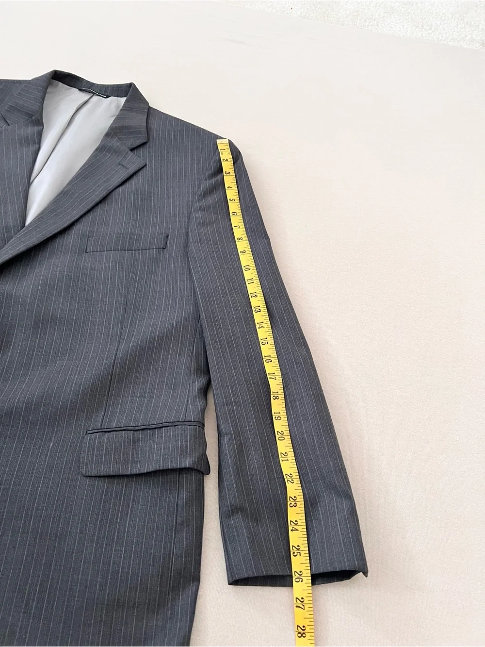 Vintage Jack Victor Gray Pinstripe Suit 52L 47W